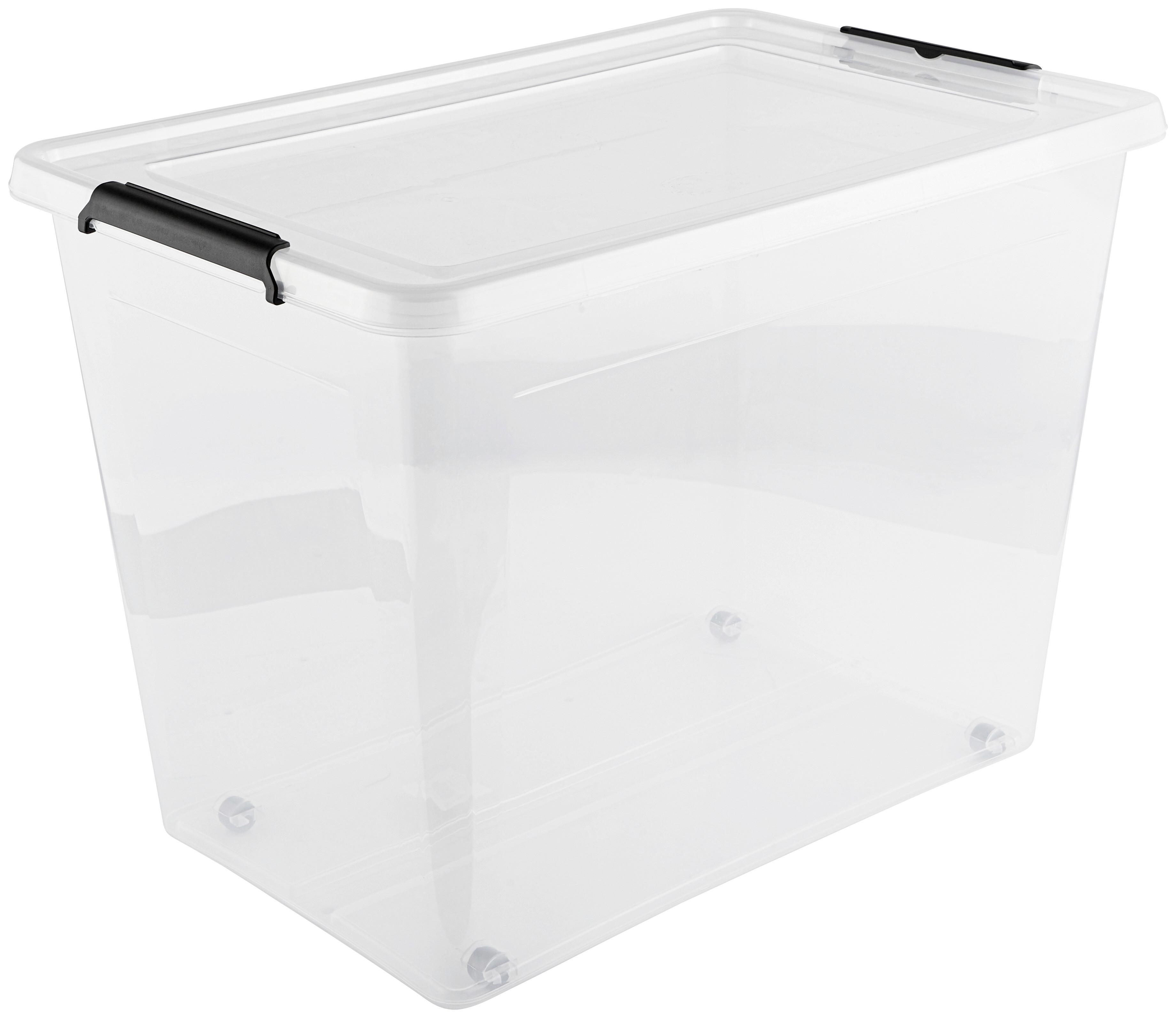 box s vekom ACTION - CA. 80L -TOP- - priehľadné/čierna, Konventionell, plast (58/39/43cm) - Based