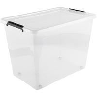 box s víkem ACTION - CA. 80L -TOP- - černá/průhledné, Konvenční, plast (58/39/43cm) - Based