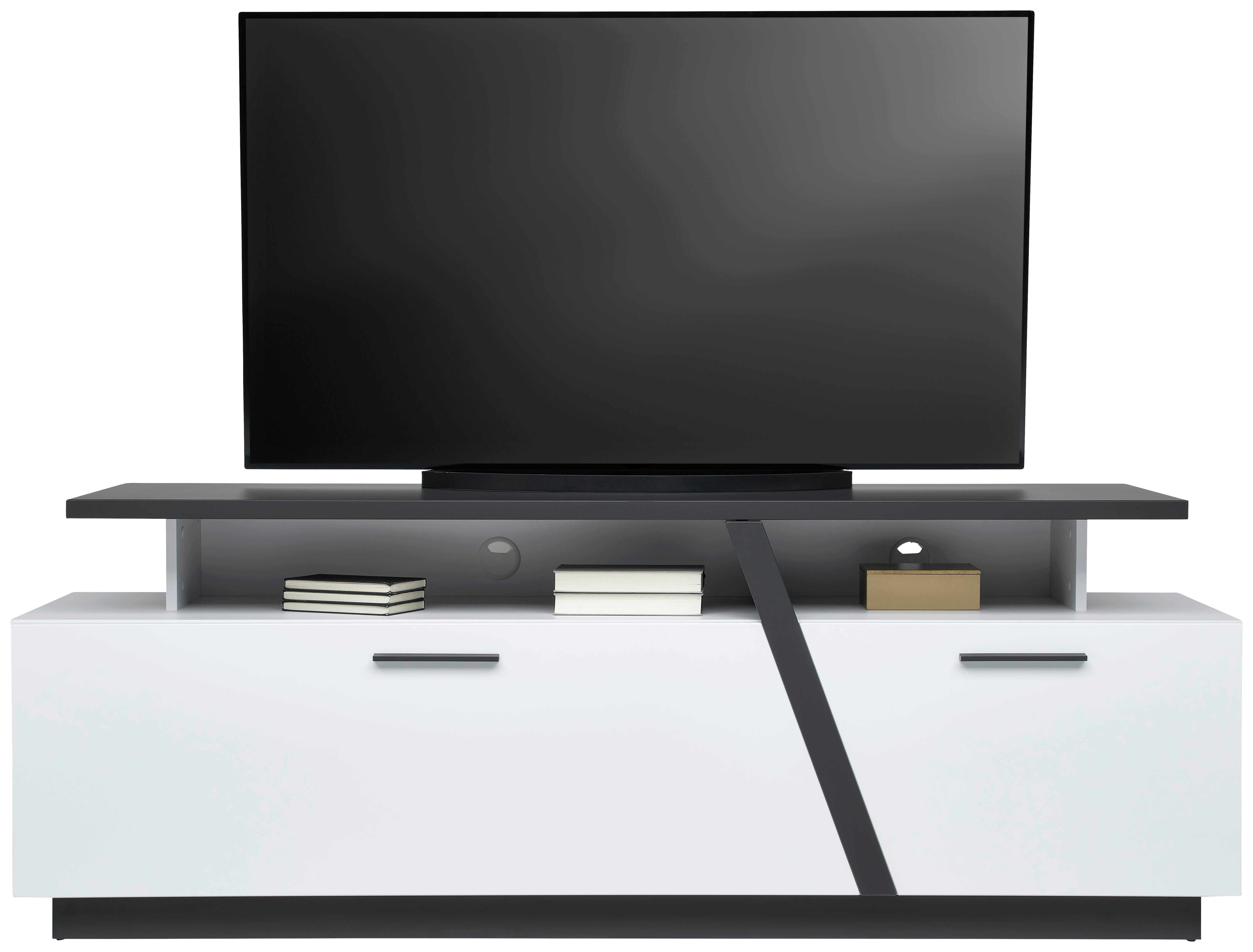 TV-Board Maxi B: 177,5 cm Weiß/Grau - MODERN, Holzwerkstoff (177,5/65/47cm)