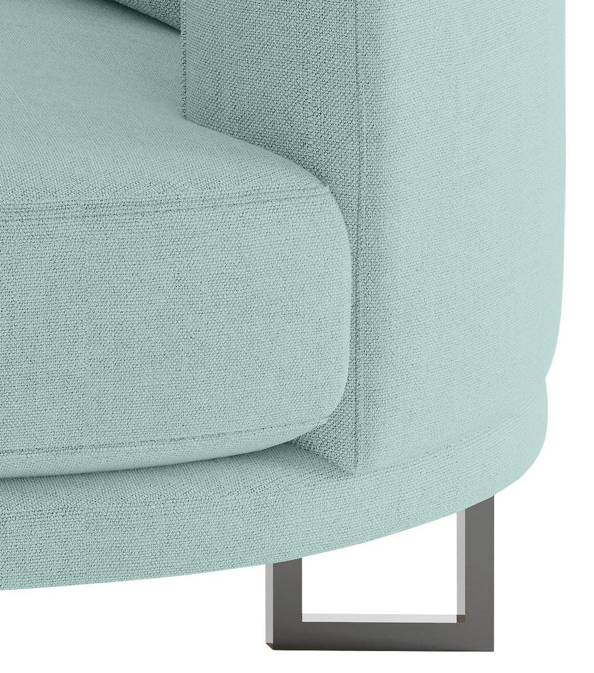 Bigsofa Natalia Türkis S: 283x150 cm - Türkis/Schwarz, Design, Textil (283/150cm) - Livetastic
