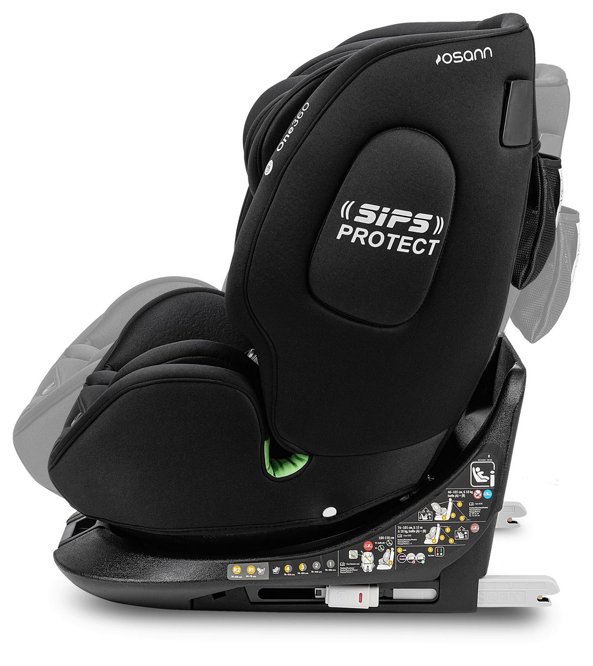 Reboarder-kindersitz One360 S - Schwarz, Basics, Kunststoff/Textil (43/58/48cm) - Osann