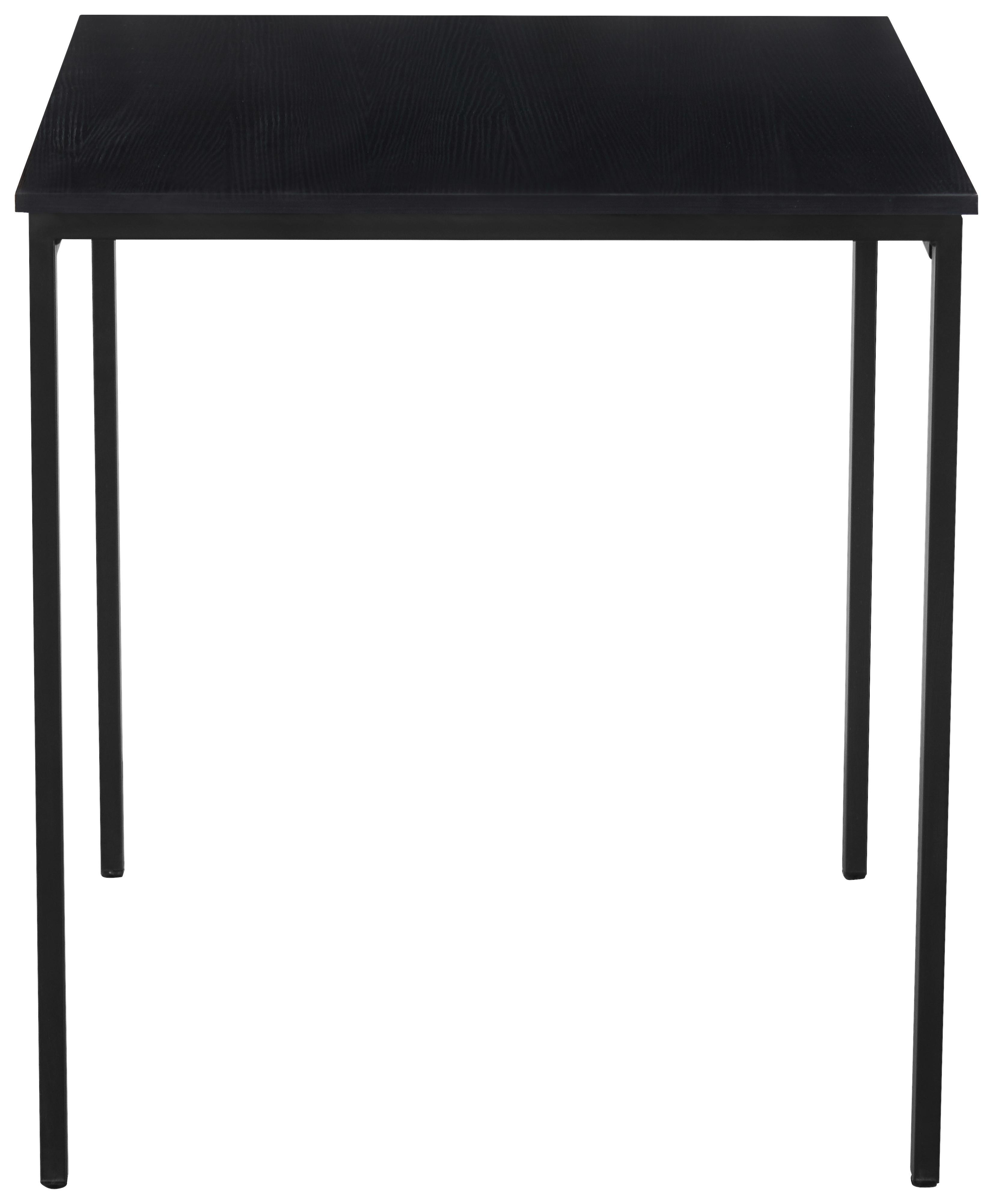 Esstisch Paul Melamin Schwarz, B: 110 cm - Schwarz, KONVENTIONELL, Holzwerkstoff/Metall (110/76/70cm)