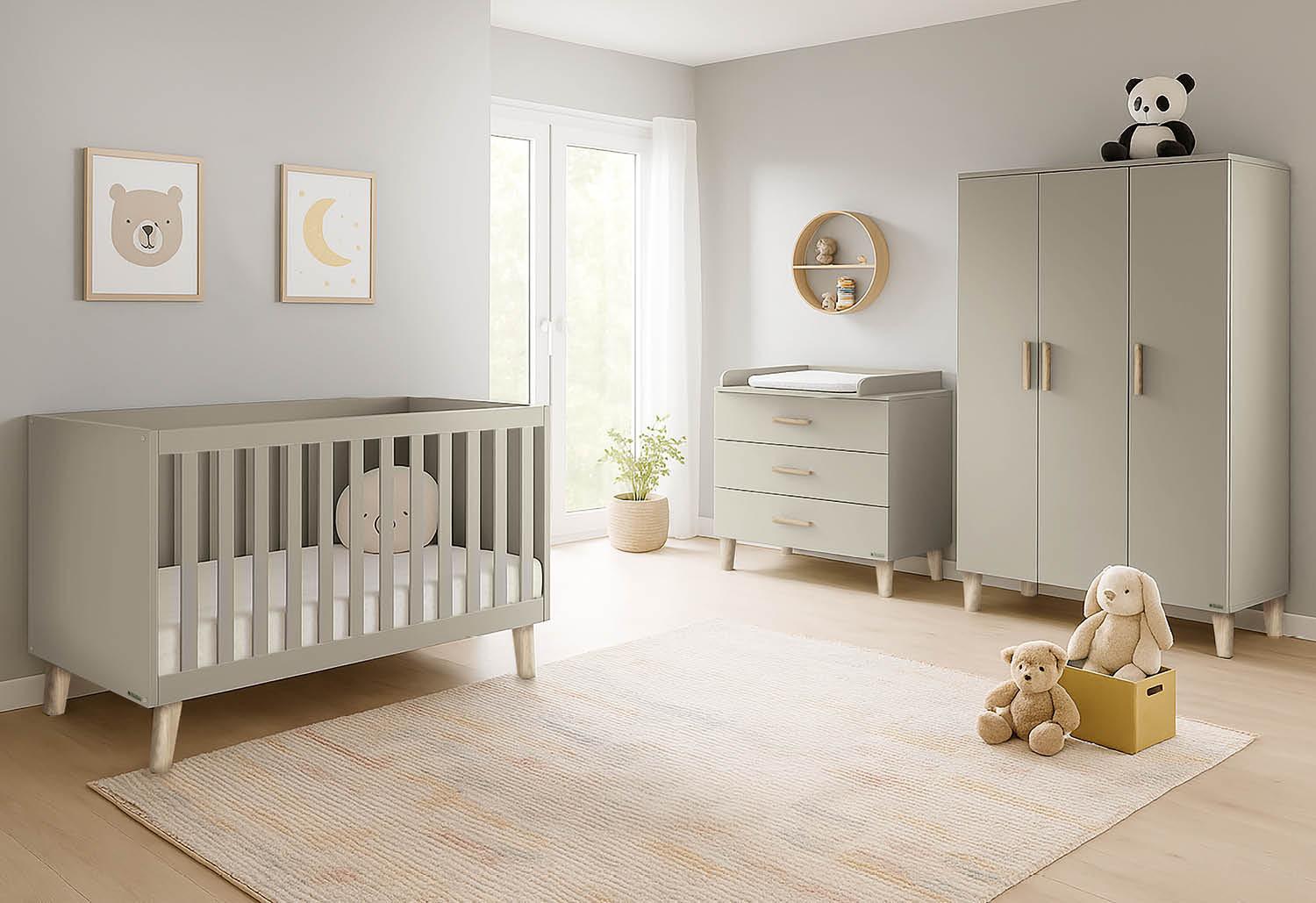 BABYZIMMER TAMI - Eichefarben/Beige, Basics, Holzwerkstoff - Pinolino