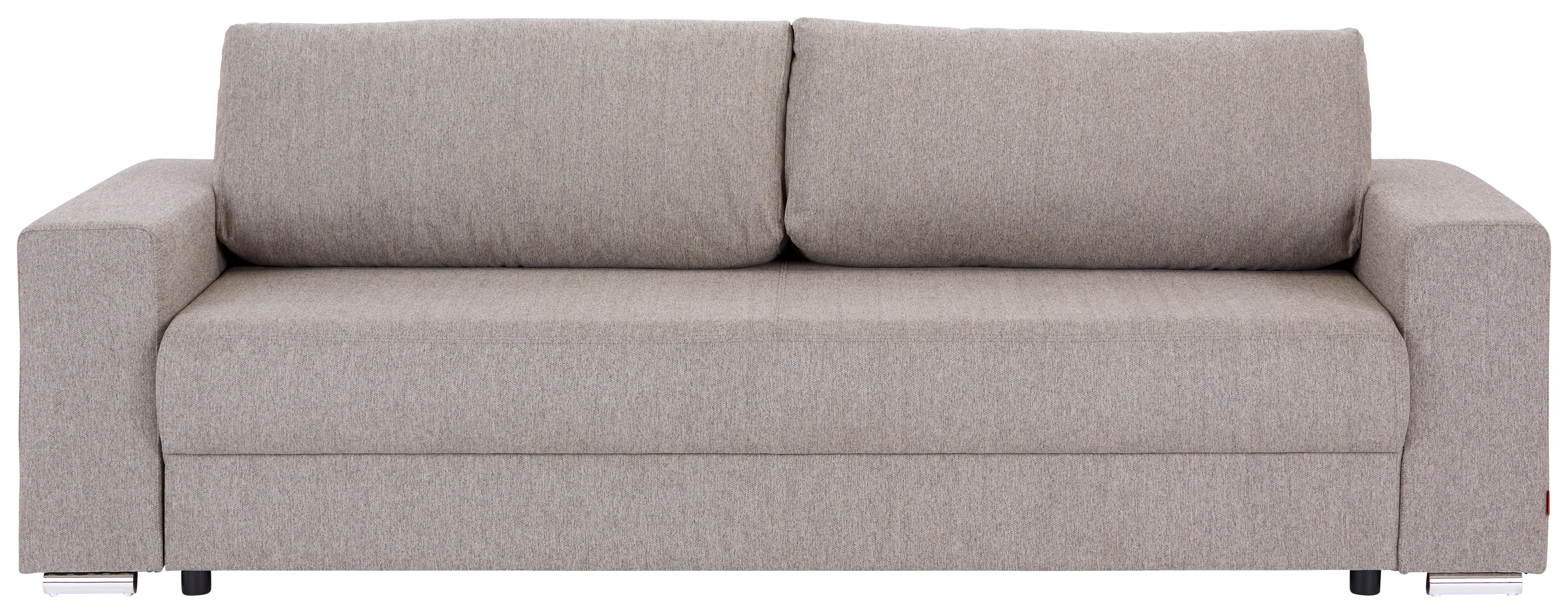 3-Sitzer-Sofa + Schlaffunktion mit Armlehnen Garcia Beige - Beige, MODERN (250/84/105cm) - Ondega