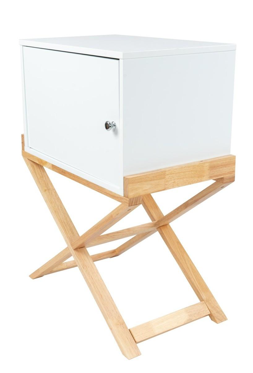 Beistelltisch Valerie Weiß L: 56 Cm - Weiß, Design, Holz/Holzwerkstoff (56/75,5/34cm) - Kayoom