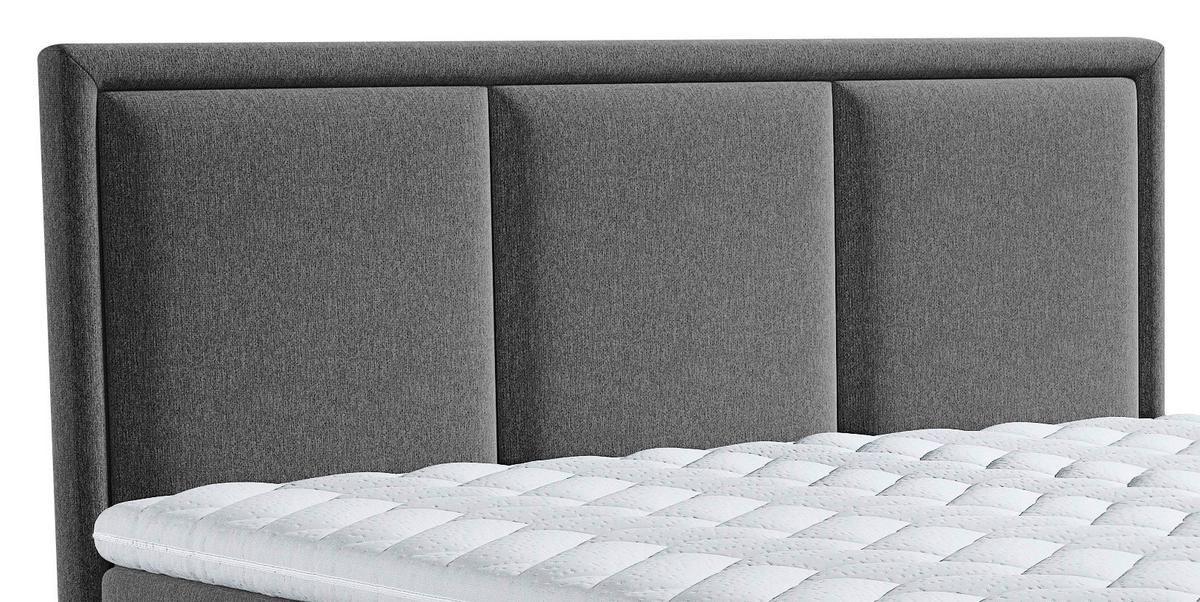 Boxspringbett mit Topper 200x200 cm Swing K - Anthrazit, Design, Holzwerkstoff/Textil (200/200cm) - MID.YOU