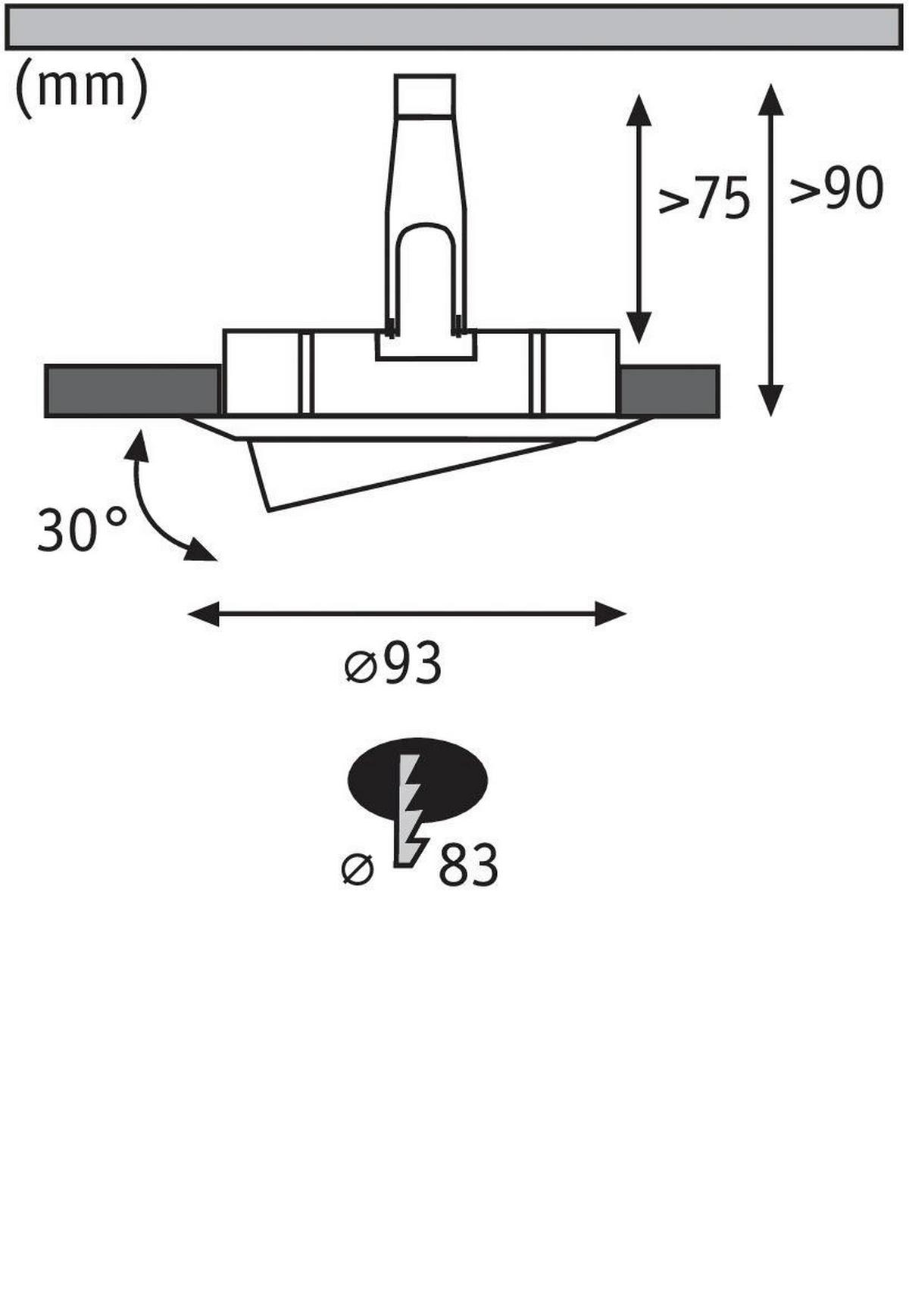 LED-Deckenleuchte Ø 9,3 cm 3-Flammig, Rund - Basics (9,3cm) - Paulmann