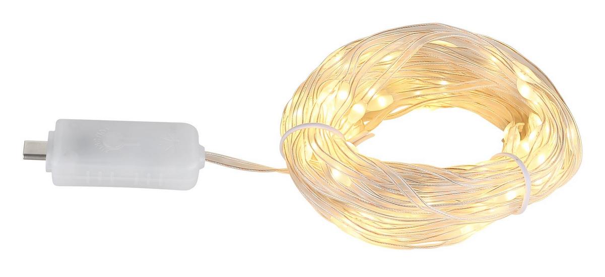 Lichterkette Juzil ca. 500cm max. 0,06Watt - priehľadné, Modern, plast (500cm) - Mömax