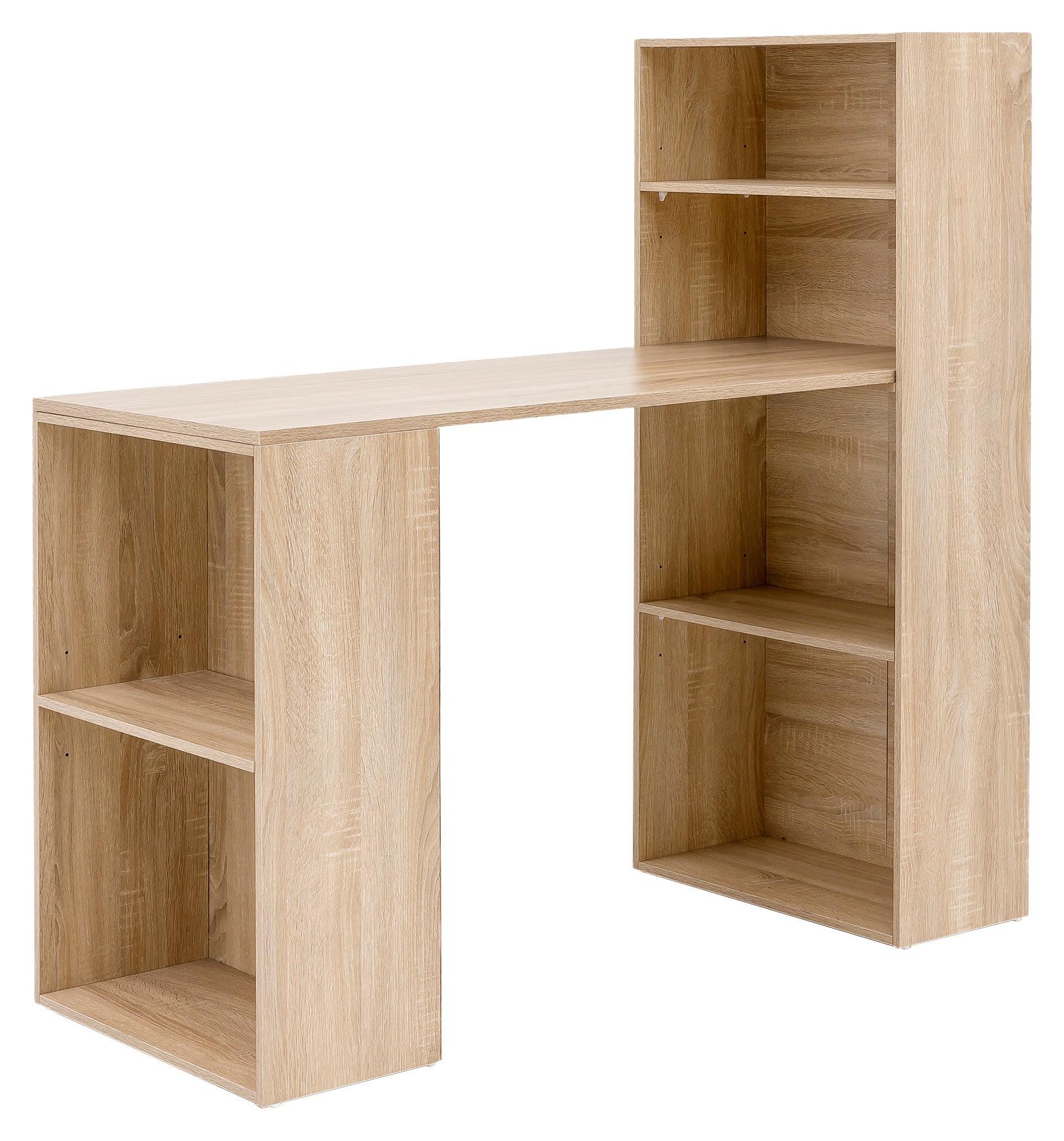 Computertisch + Regal B 120cm H 120cm Sonoma Eiche Dekor