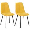 Esszimmerstuhl Lago Gelb 2er-Set - Gelb/Schwarz, MODERN, Holz/Textil (47/87/58cm) - P & B