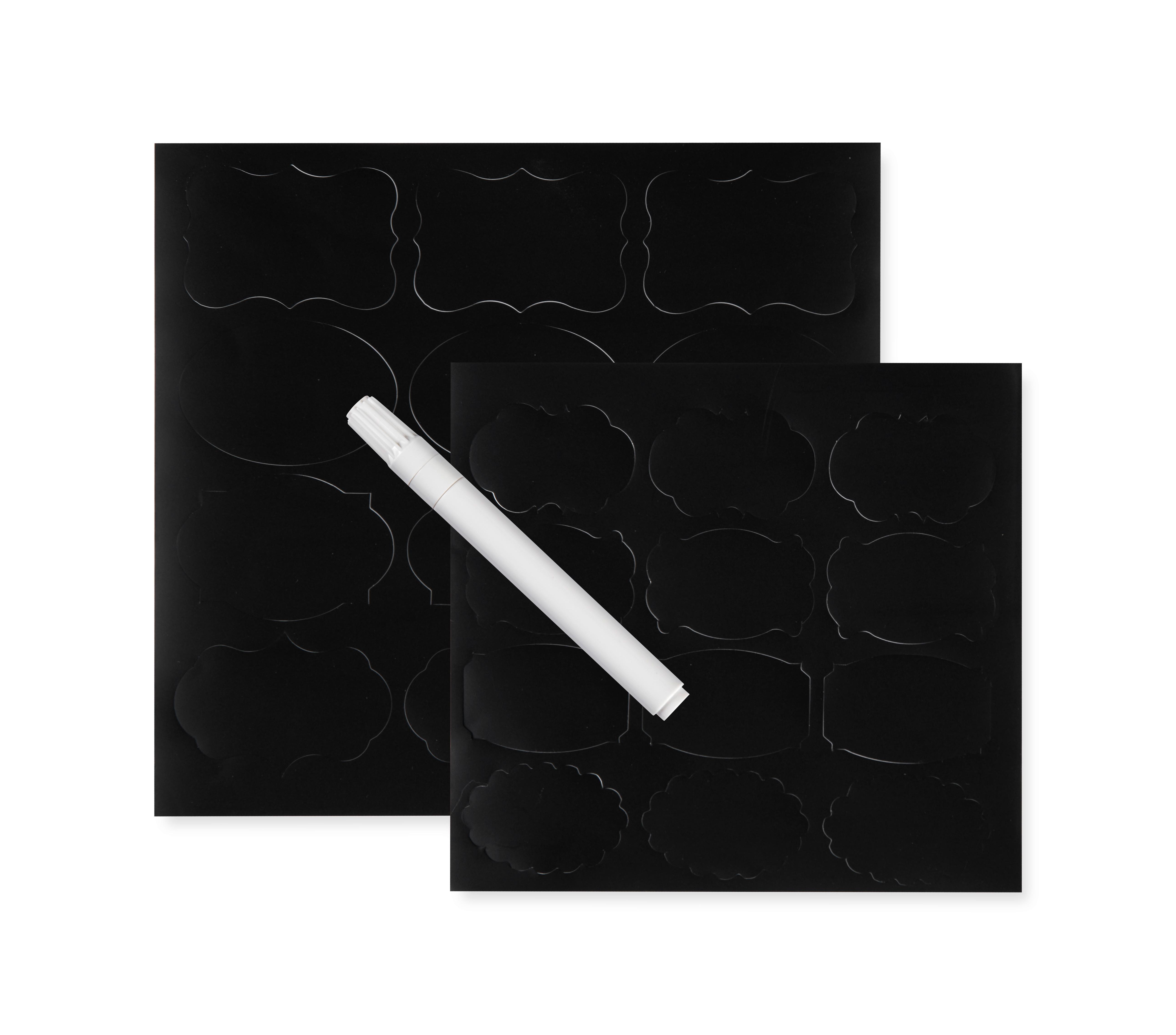 Etikety Svea, 97ks/bal. - bílá/černá, plast/papír (21/24cm) - Modern Living
