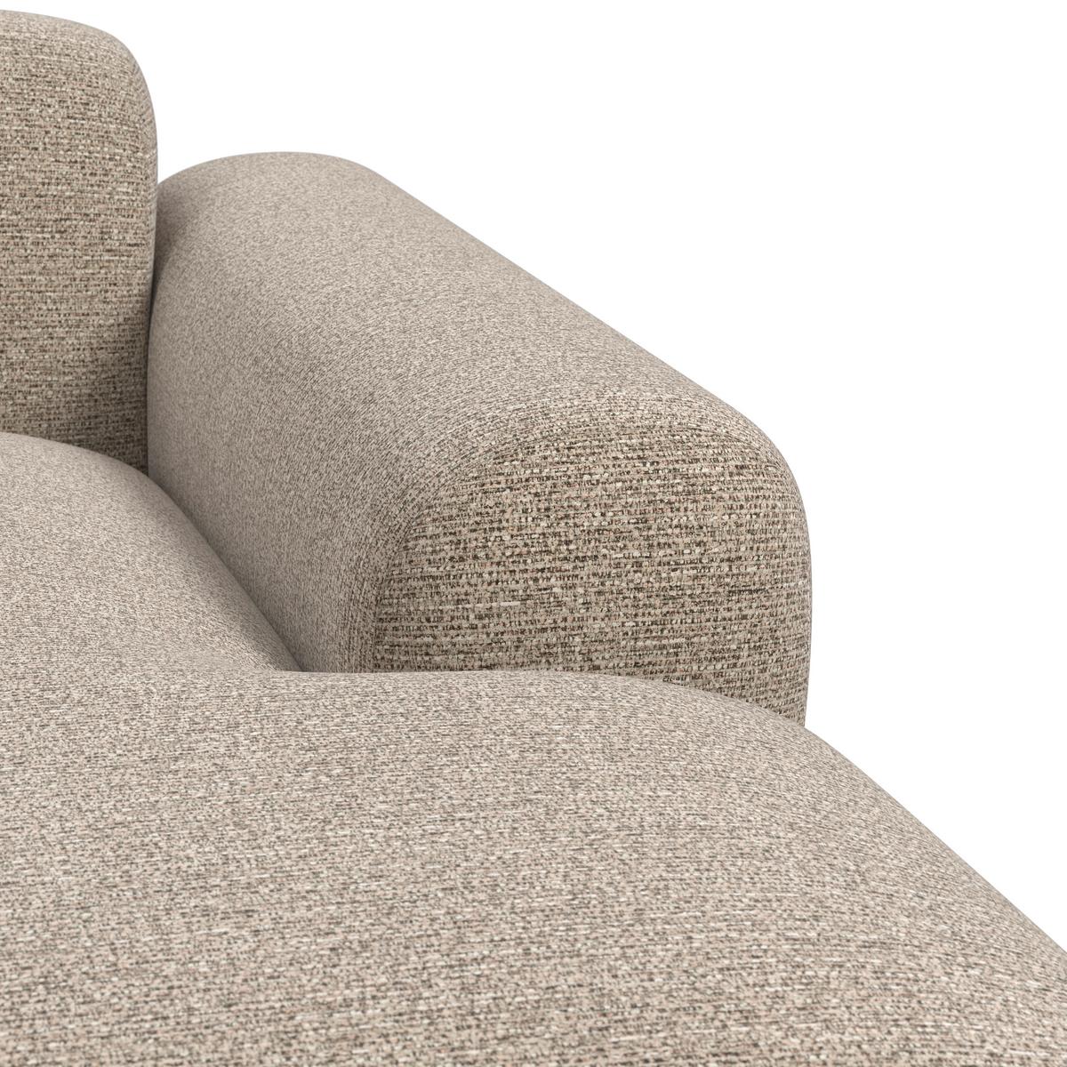 Rohová sedačka MARLO, obojstranná, hnedá ženilka - hnedá/čierna, Modern, drevo/textil (263/162cm) - Bessagi Home