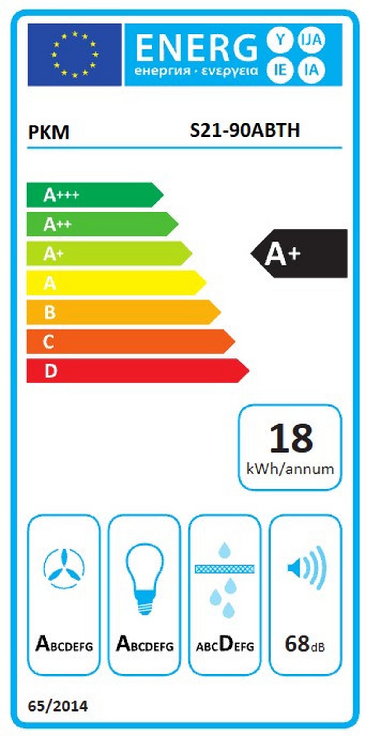 DUNSTABZUGSHAUBE Schwarz B: 90 cm - Edelstahlfarben/Schwarz, Basics, Glas/Metall (90/111.60/29.6cm) - PKM
