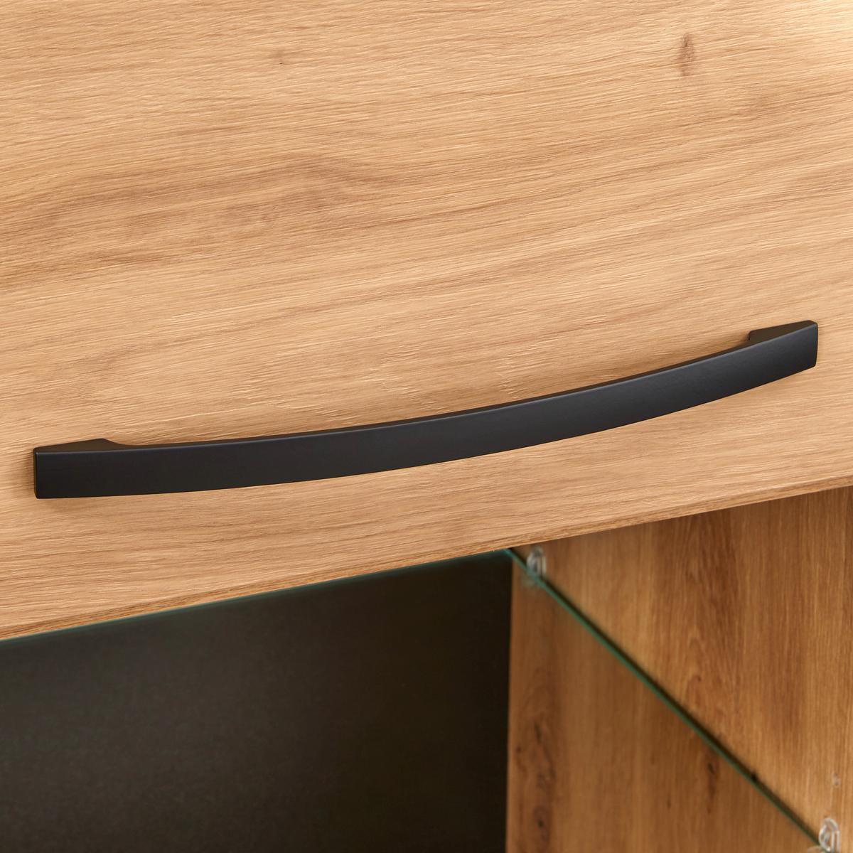 Vysoká skrinka FLORENZ -EXKLUSIV- - čierna/dub artisan, Modern, kov/kompozitné drevo (40/180/190/35cm) - Mömax