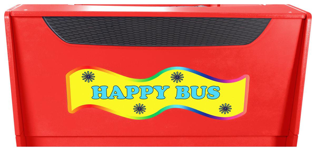 Autobett Happybus Doppeldecker Rot - Rot/Weiß, LIFESTYLE, Holz/Holzwerkstoff (90/190cm) - Livetastic