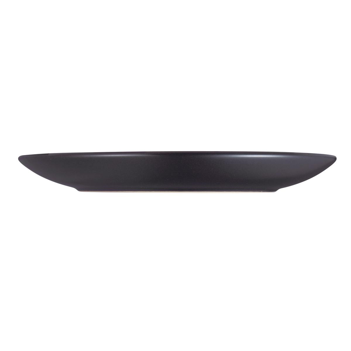 Tafelservice Keramik Schwarz 12-Teilig - Schwarz, Basics, Keramik (28.1/20.1/28.6cm)