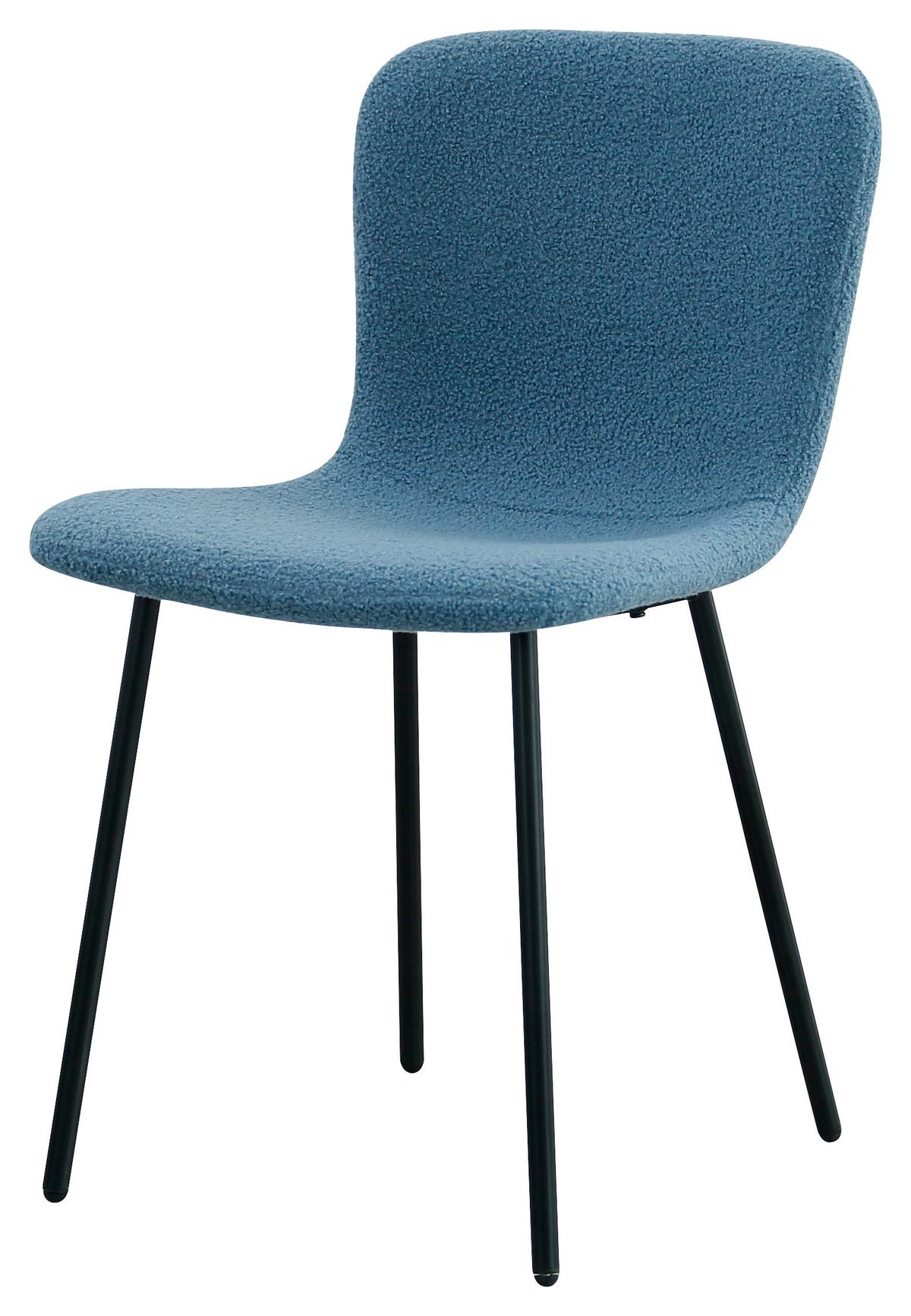 ŽIDLE TEDDY - modrá/černá, Design, kov/textil (44/79/51cm) - Mömax