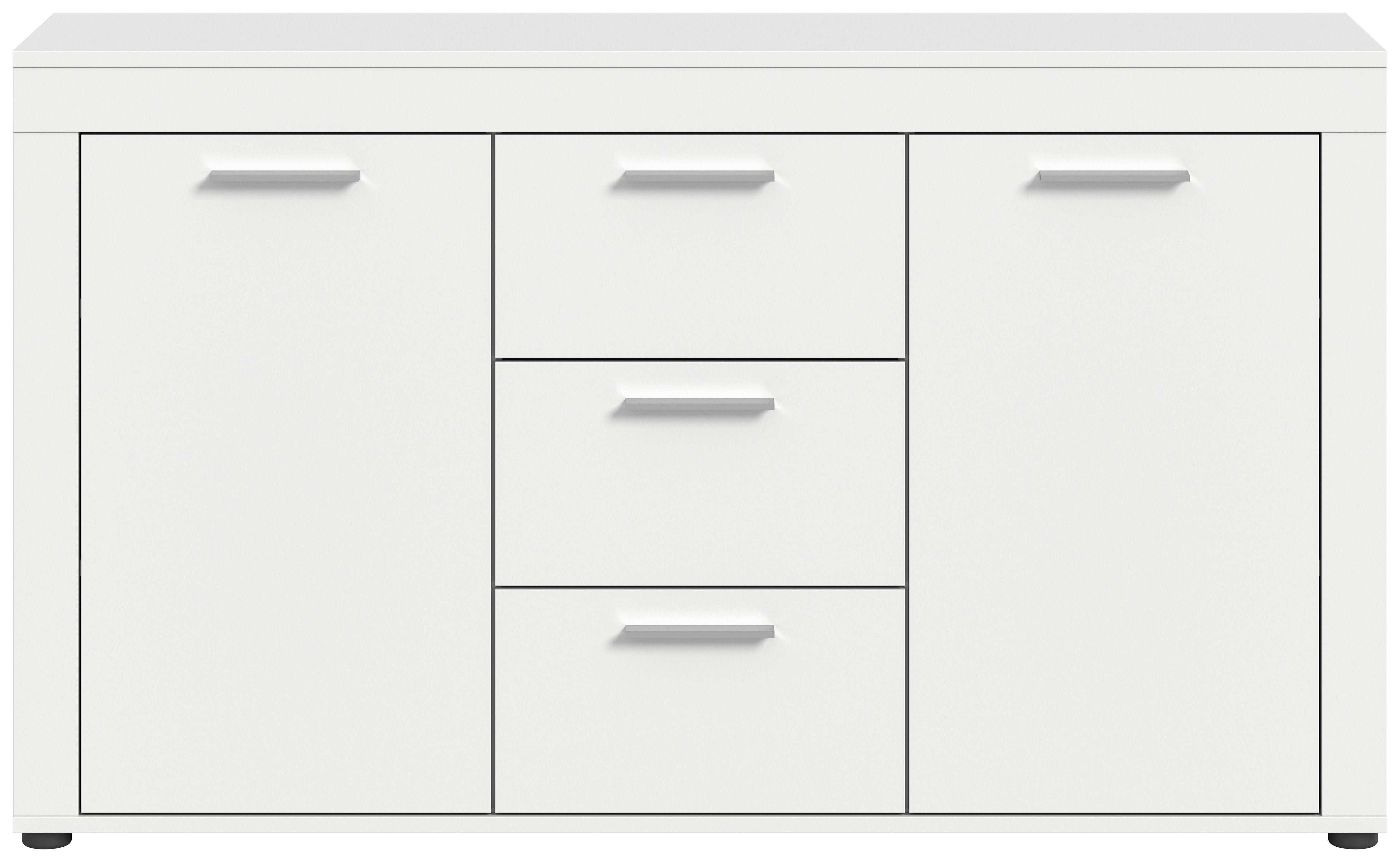 Sideboard Jam Weiß B: 125 Cm - Schwarz/Weiß, Design, Holzwerkstoff (125/80/35cm) - MID.YOU