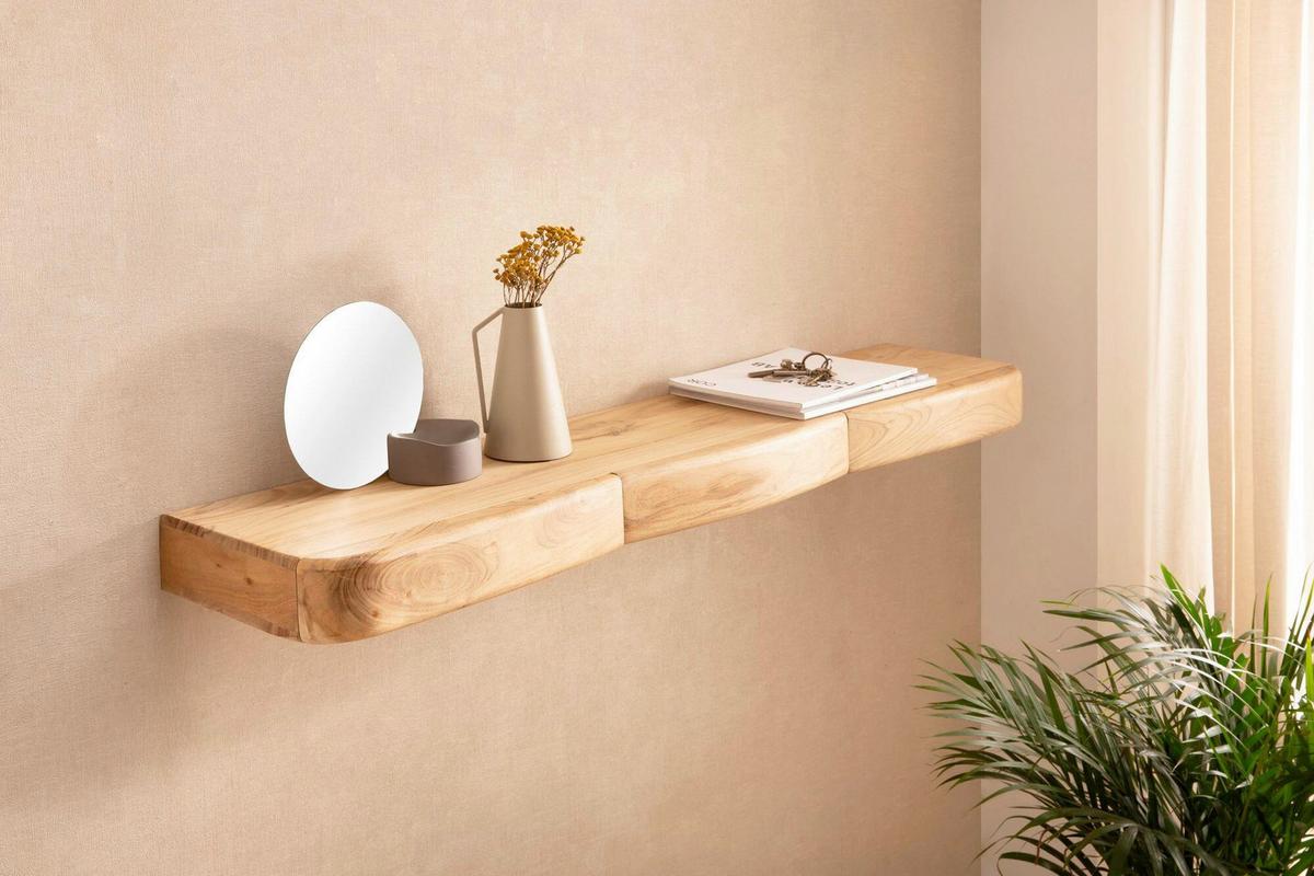 WANDBOARD Akaziefarben B: 120cm - Akaziefarben, Design, Holz (120/8/20cm) - Livetastic