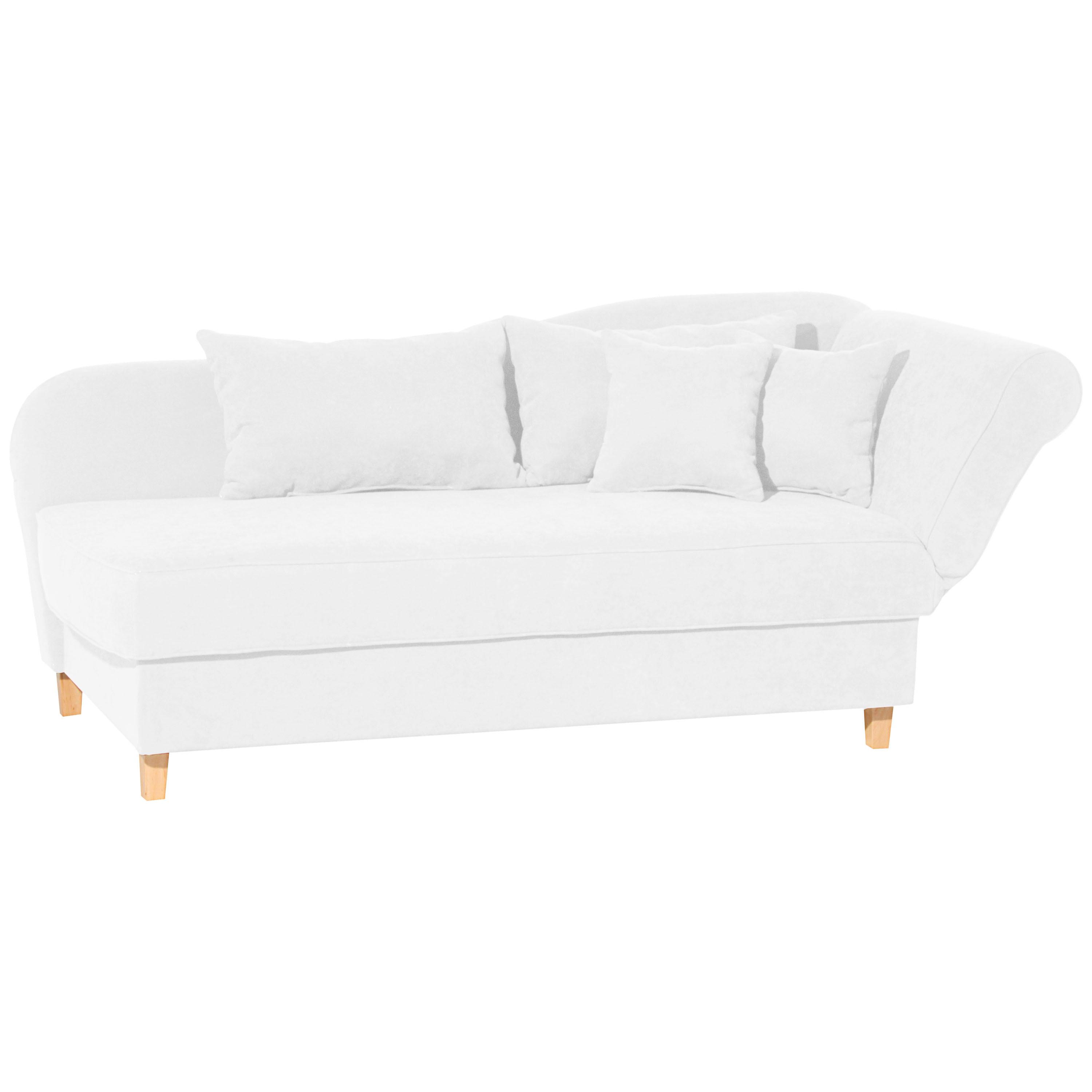Recamiere Selma Creme Rechts Mit Bettkasten+schlaffunktion - Buchefarben/Creme, Design, Textil (190/88/82cm) - Max Winzer