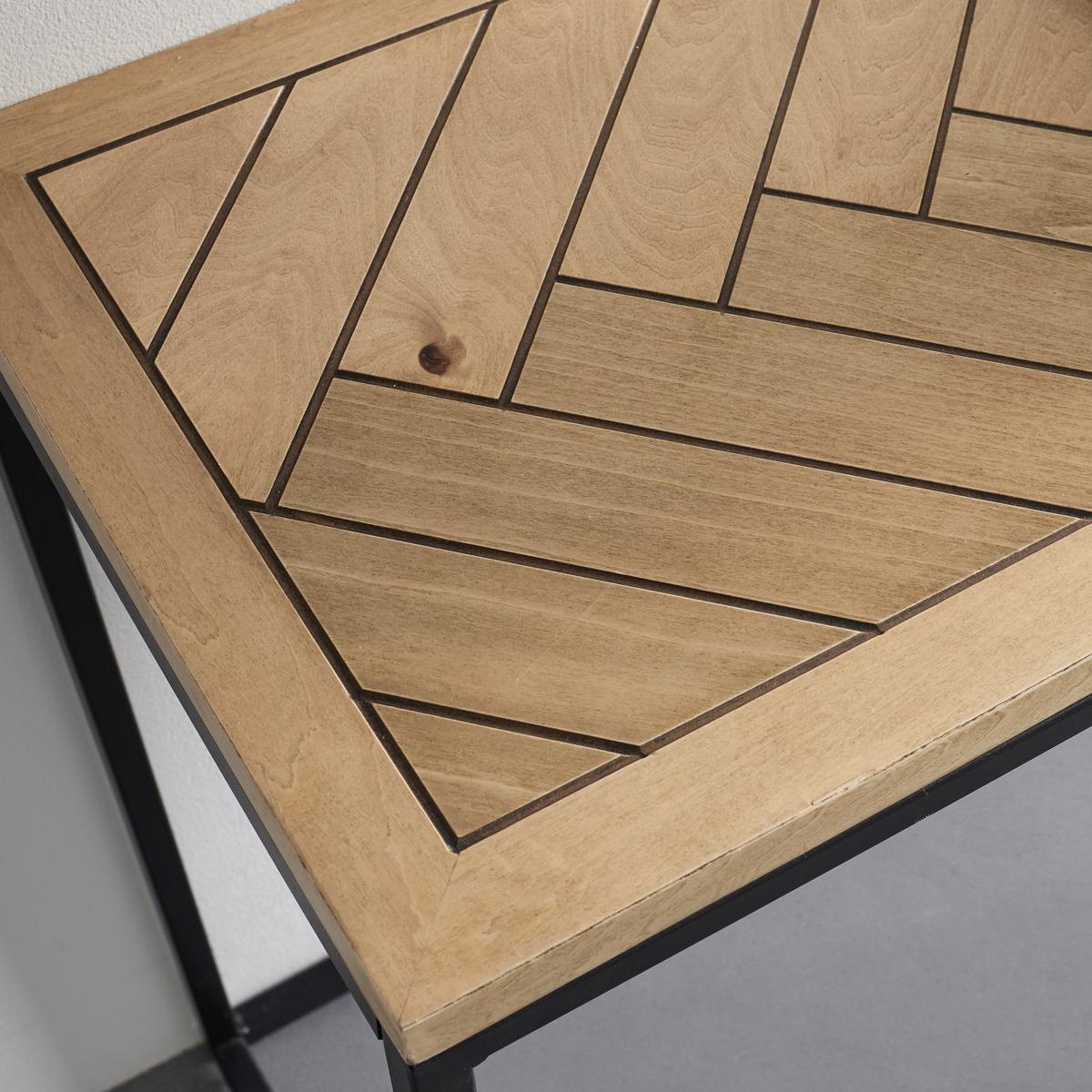 Konzolový stolík CATALINA farby dubu - čierna/farba duba, Modern, kov/drevo (120/40/76cm) - Livetastic