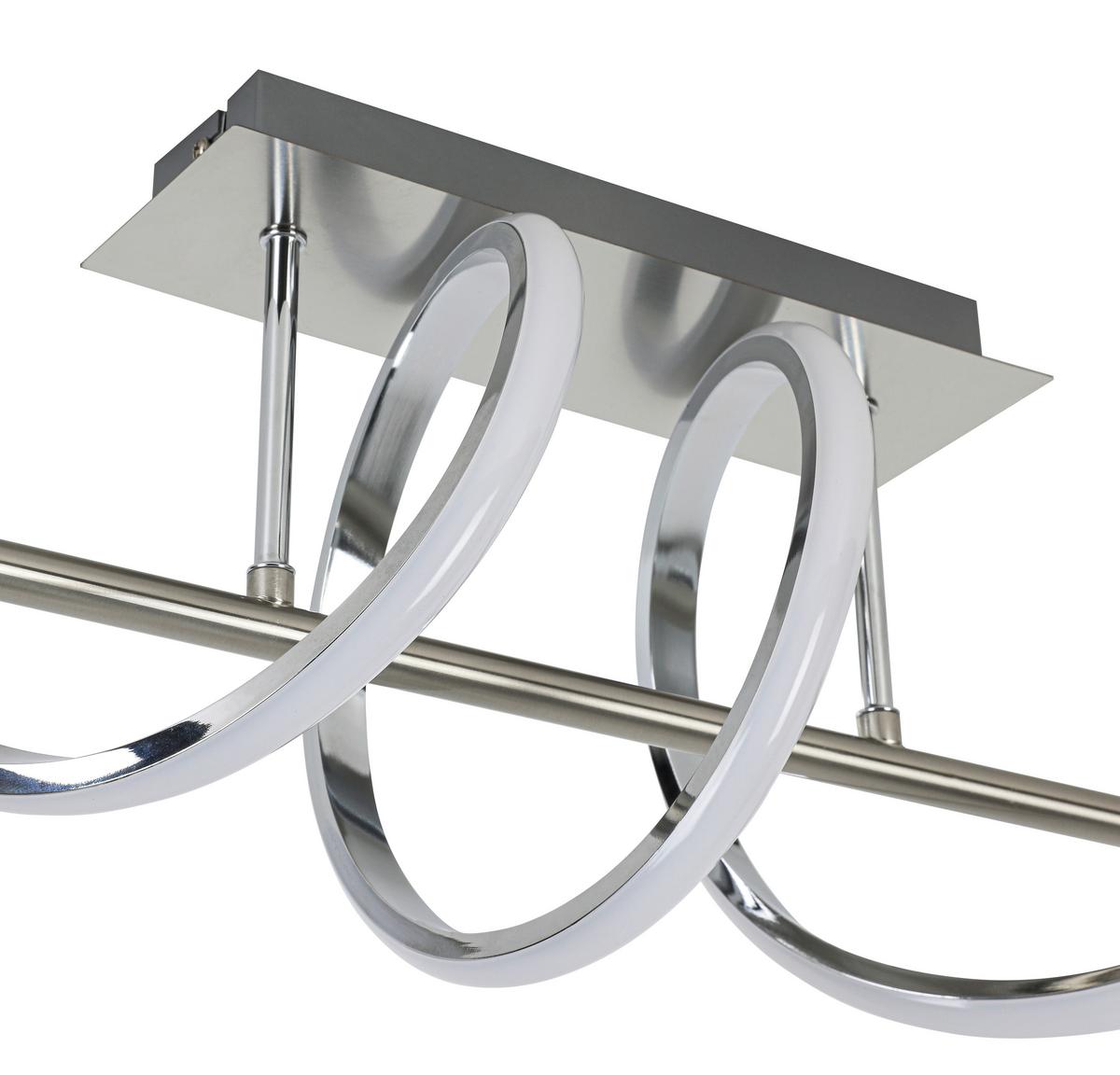 Led-deckenleuchte Josi - Chromfarben/Nickelfarben, Kunststoff/Metall (20/80/26,5cm) - Luca Bessoni