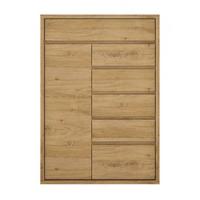 Highboard Shetland Eichefarben/Grau B: 86 cm - Eichefarben/Grau, MODERN, Holzwerkstoff (86/123/40cm)