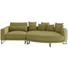 Bigsofa Natalia Olivgrün S: 283x150 Cm - Schwarz/Olivgrün, Design, Textil (283/150cm) - Livetastic