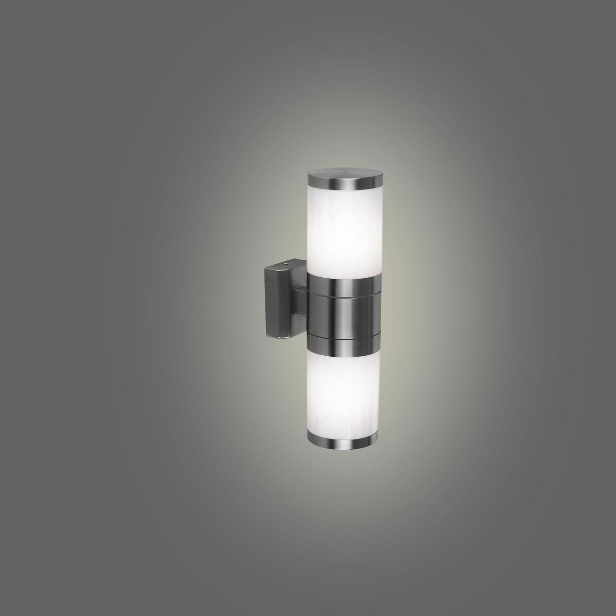Außenleuchte Xeloo 60 Watt Edelstahl, Wandmontage - KONVENTIONELL, Kunststoff/Metall (10/15,5/37cm)