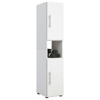 Hochschrank Flandu B: 31 cm Weiß - Schwarz/Weiß, KONVENTIONELL, Holzwerkstoff (31/160/30cm) - MID.YOU