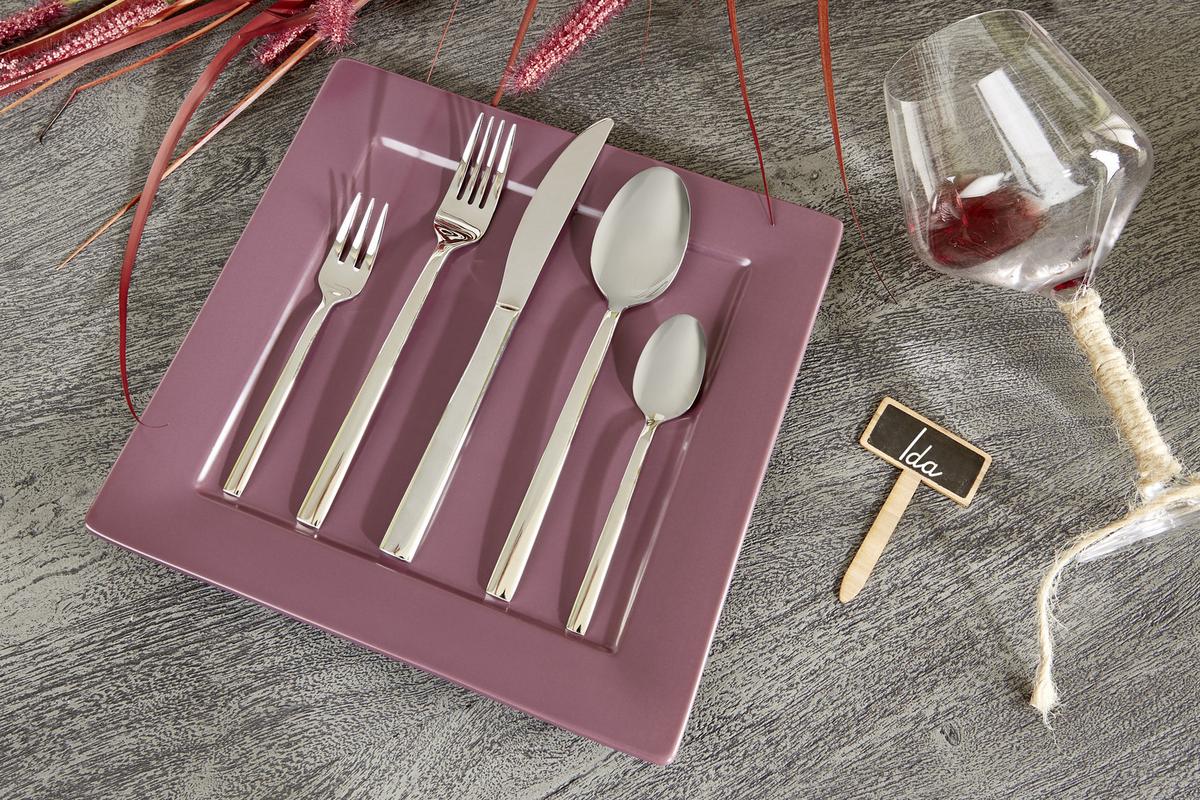 Besteckset 30-teilig Sean Für 6 Personen - Edelstahlfarben, ROMANTIK / LANDHAUS, Metall - James Wood