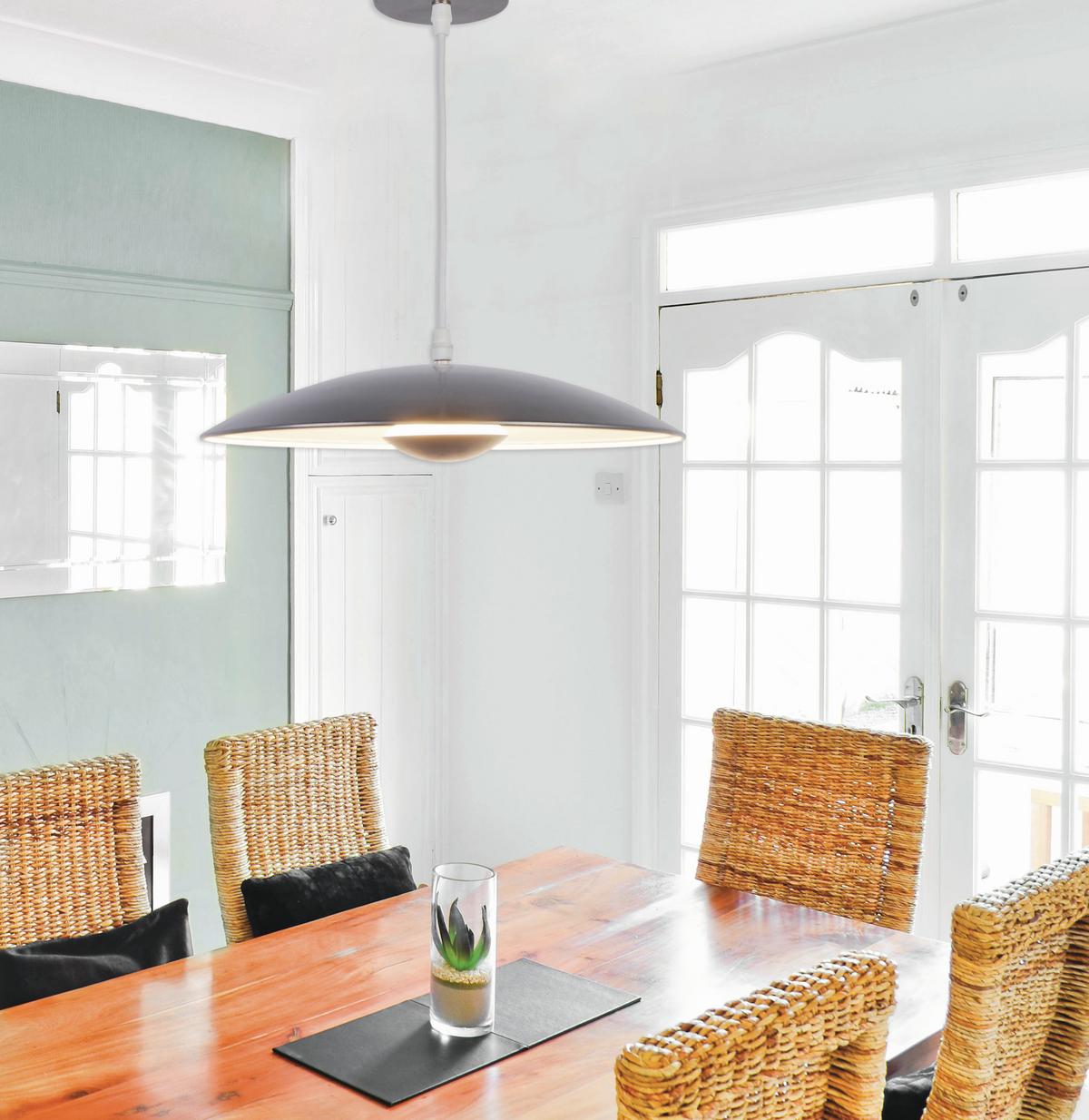 Led-hängeleuchte Oslo H: 125 Cm - Silberfarben, Design, Metall (34/125cm) - Näve