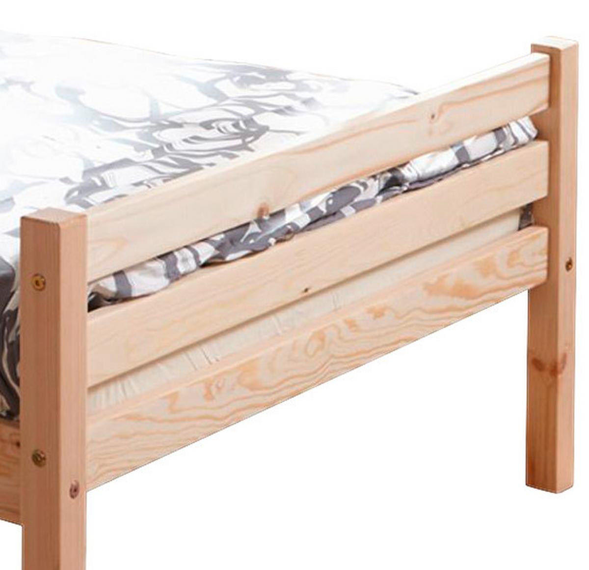 Massivholzbett 90x200 Nadine, Kiefer Natur - Kieferfarben, KONVENTIONELL, Holz (90/200cm) - MID.YOU