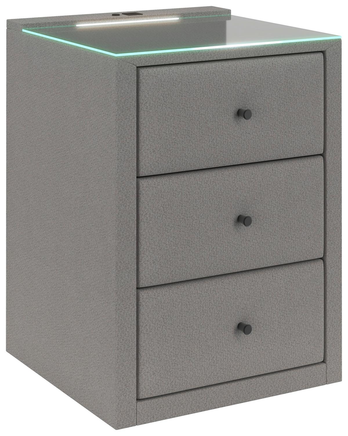 Nachtkästchen Carmen Champagner H: 68 cm - Champagner, KONVENTIONELL (52/68/48,5cm) - James Wood