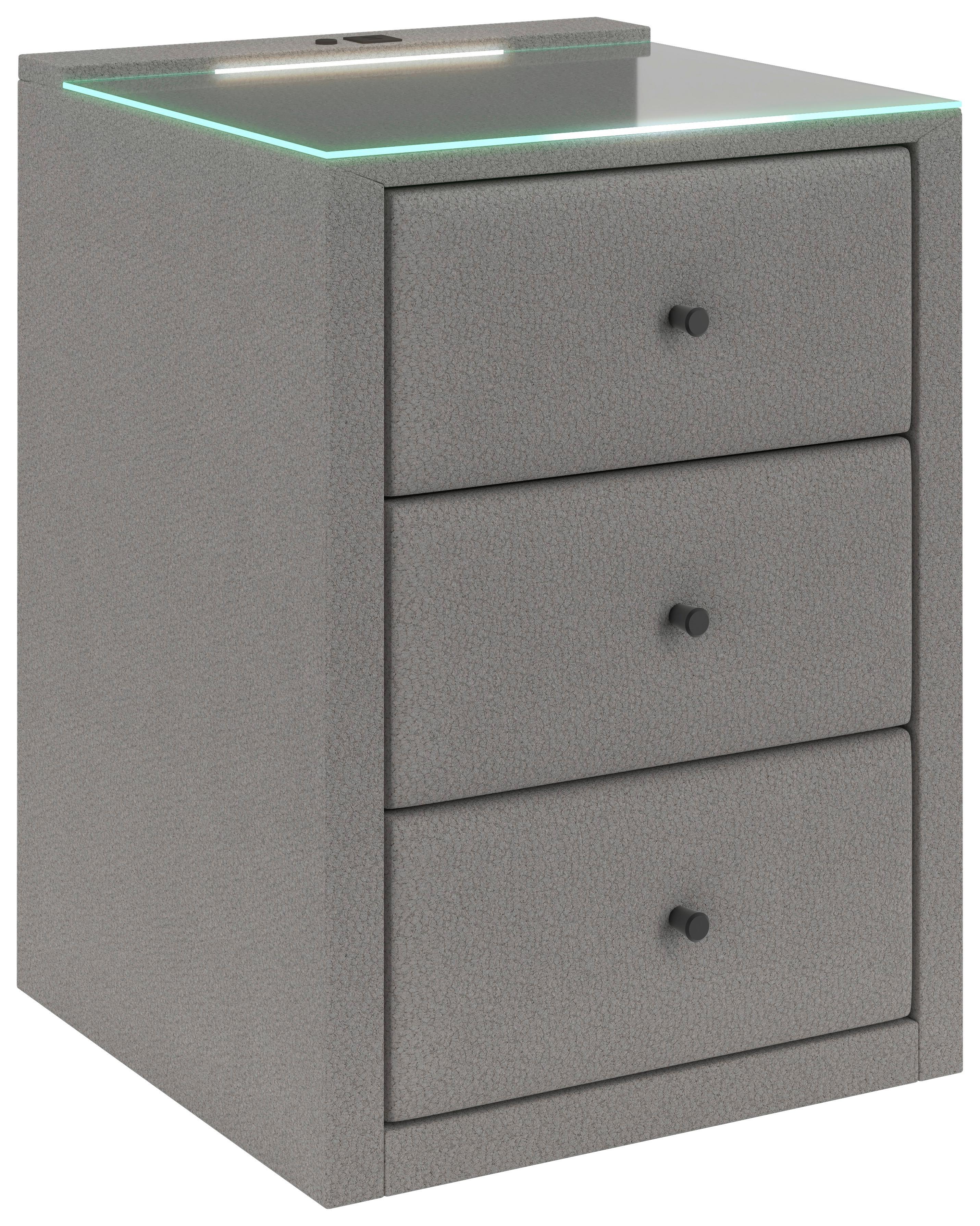 Nachtkästchen Carmen Champagner H: 68 Cm