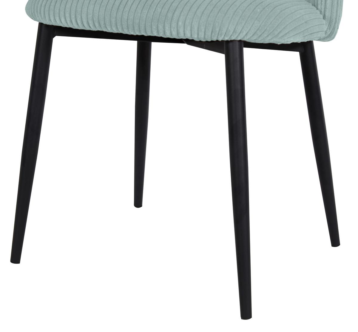 ŽIDLE ZOE - černá/mátově zelená, Lifestyle, kov/textil (51/82/57cm) - Mömax