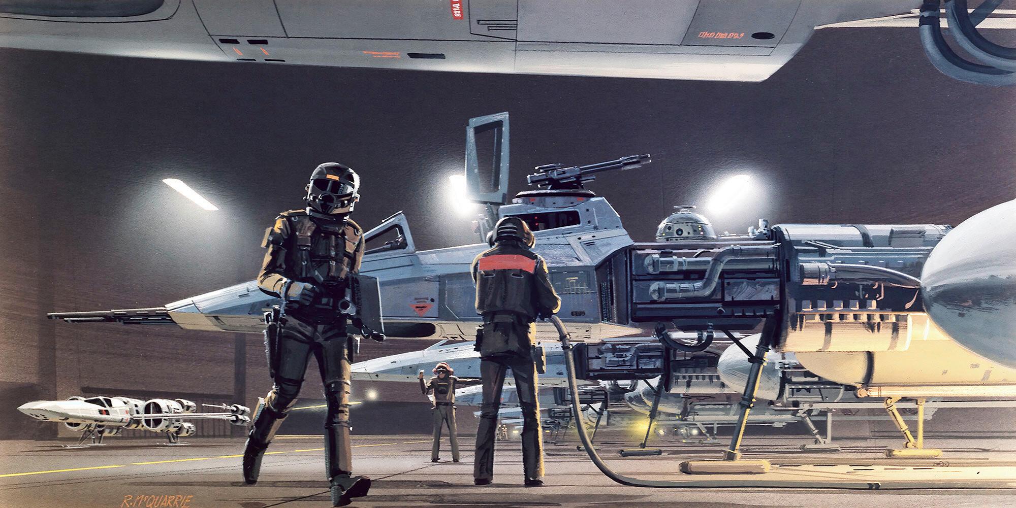 Fototapete Star Wars Yavin Hangar - Multicolor, Trend, Textil (500/250cm)