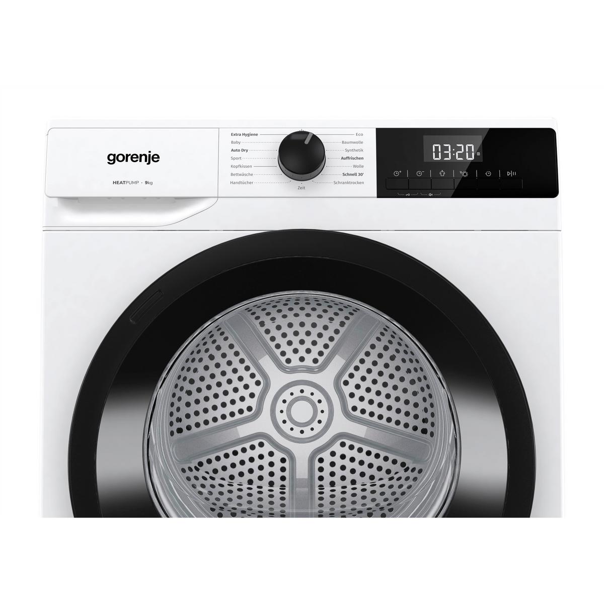 Wärmepumpentrockner D2HNE9D/AT Füllmenge ca. 9 kg, EEKL: D - Weiß, Basics, Kunststoff/Metall (59,5/84,5/64cm) - Gorenje