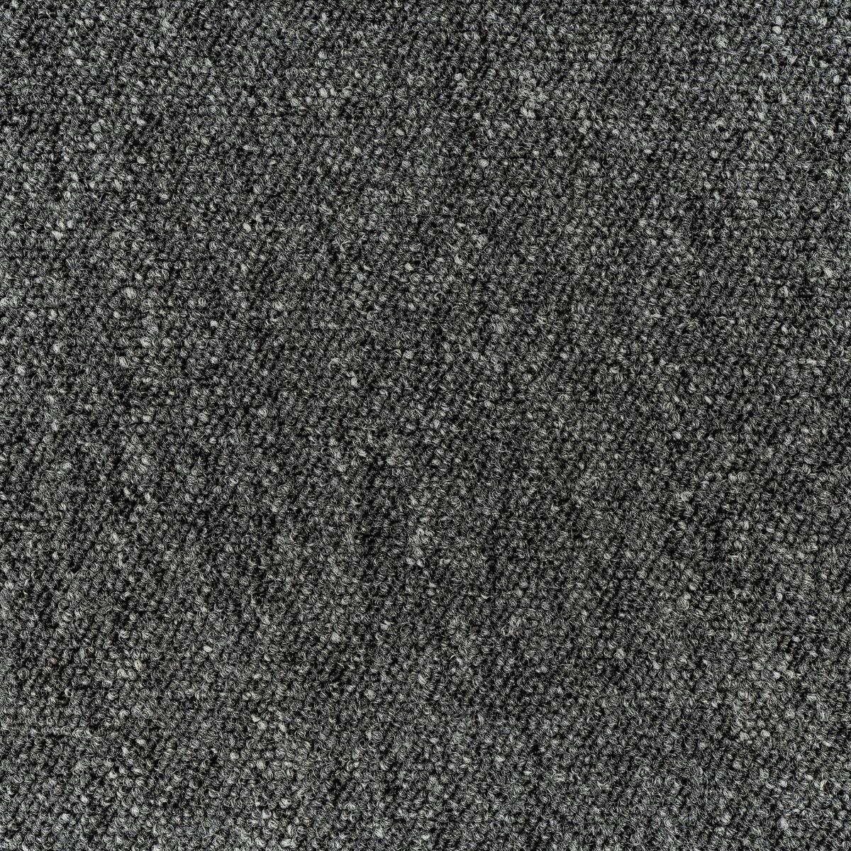 Teppichfliese Dunkelgrau Sparkle 50x50cm Florhöhe 3,5mm - Dunkelgrau, Basics, Textil (50/50cm)