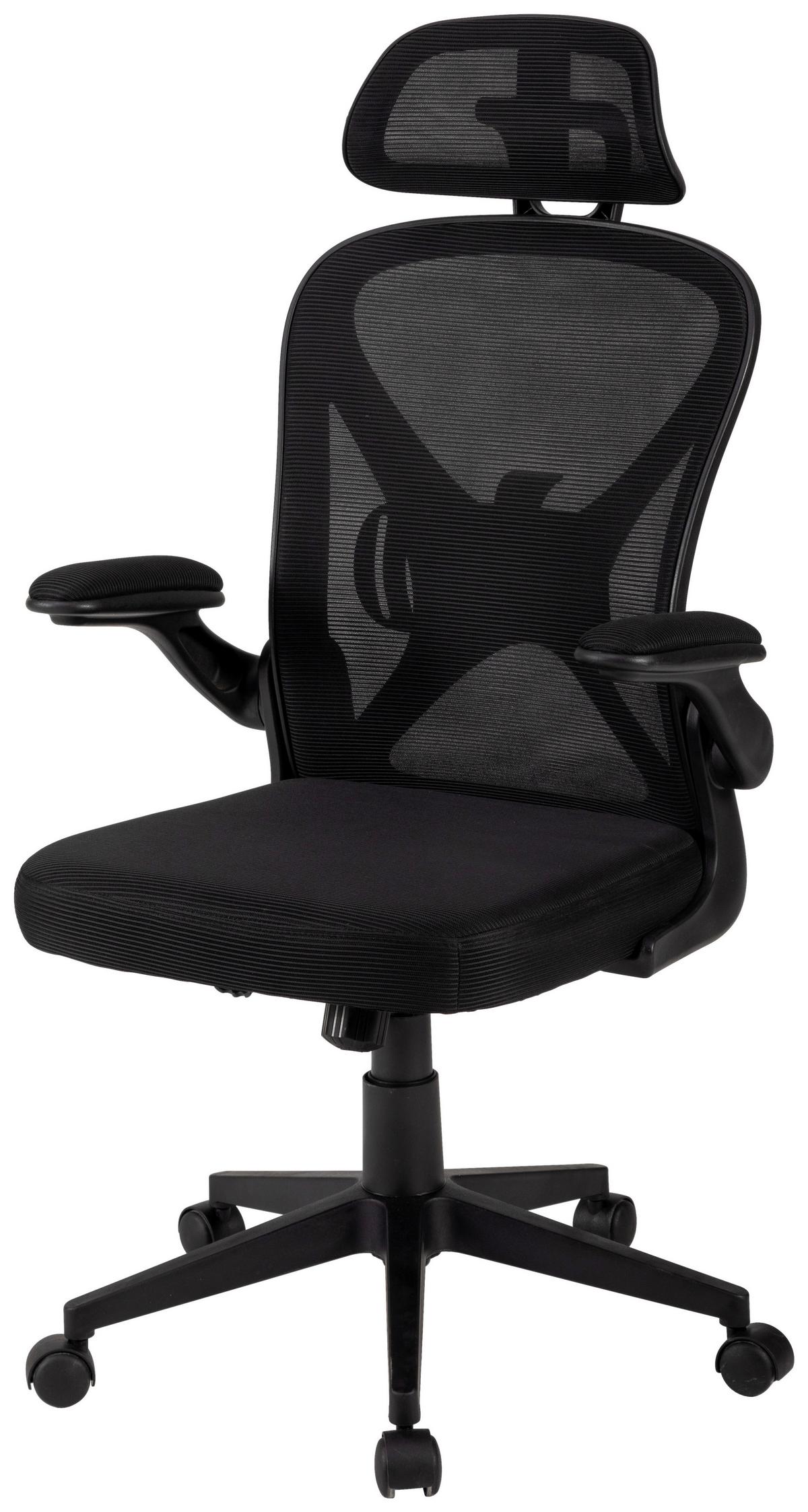 Chefsessel Jimmy Schwarz B: 63 cm - Schwarz, Trend, Kunststoff/Textil (63/116/65cm)