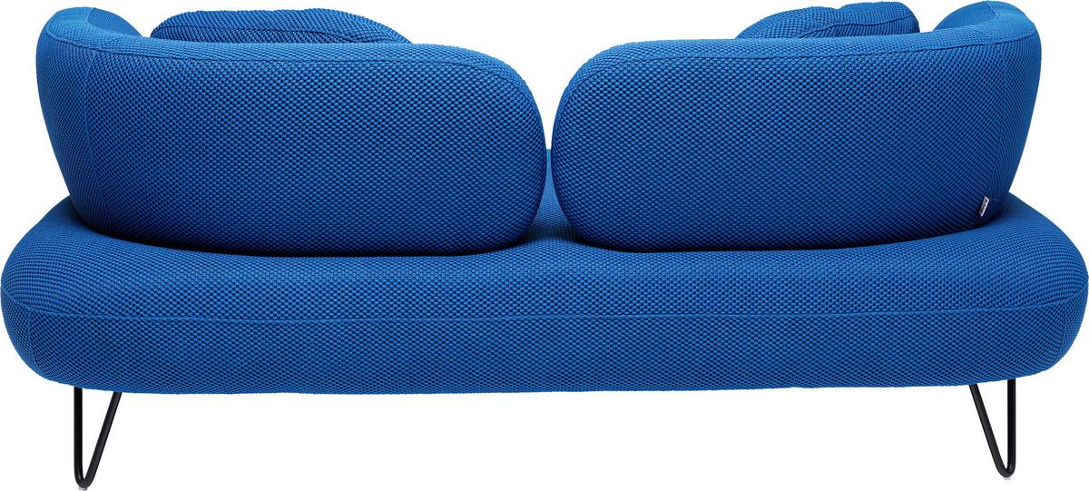 2-Sitzer-Sofa Beppo Blau B: 182 cm - Blau/Schwarz, Design, Textil (182/72/94cm) - Kare-Design