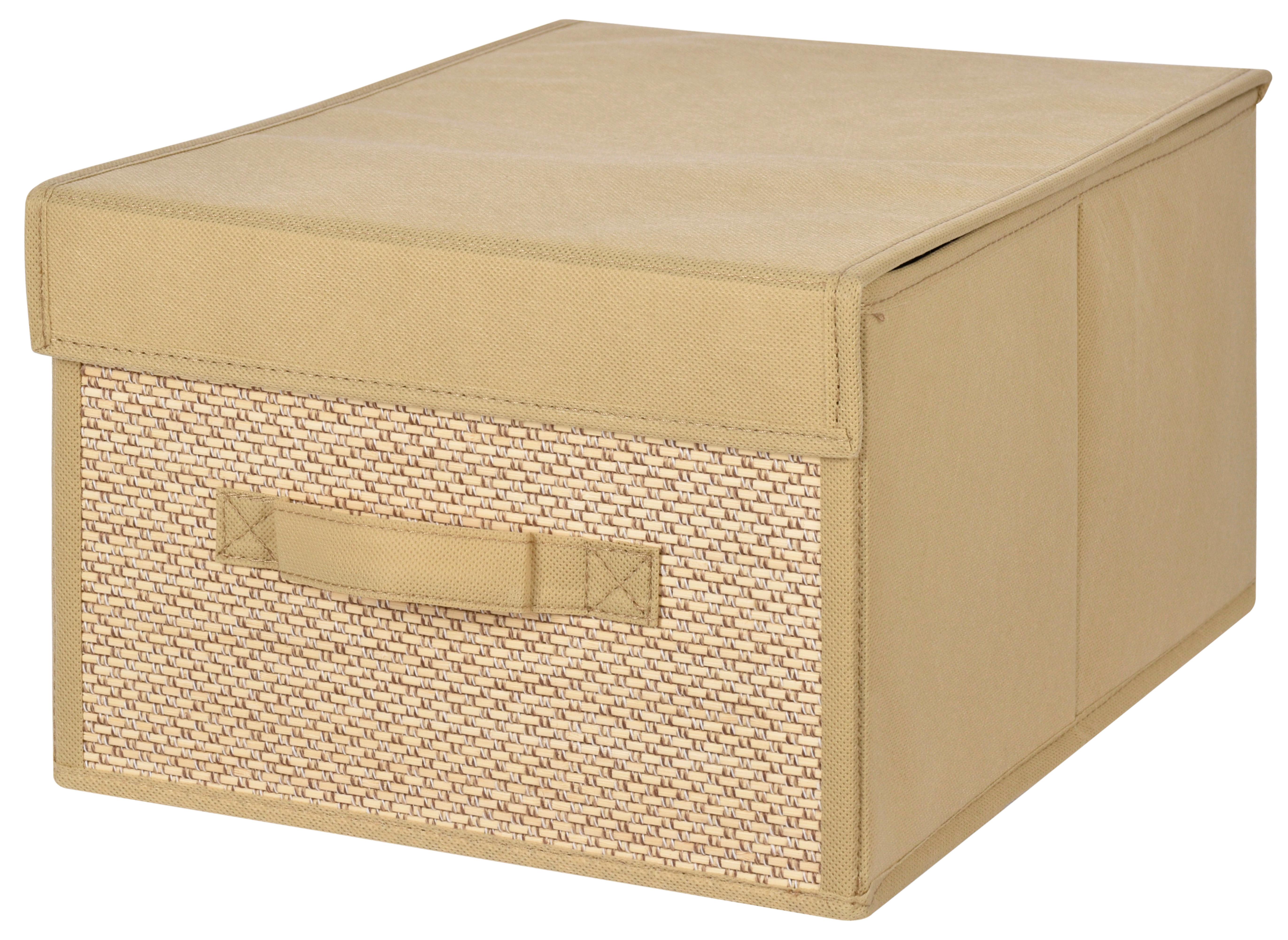 Úložný box SMART - béžová, Konventionell, kartón/textil (28/19/37cm) - Mömax
