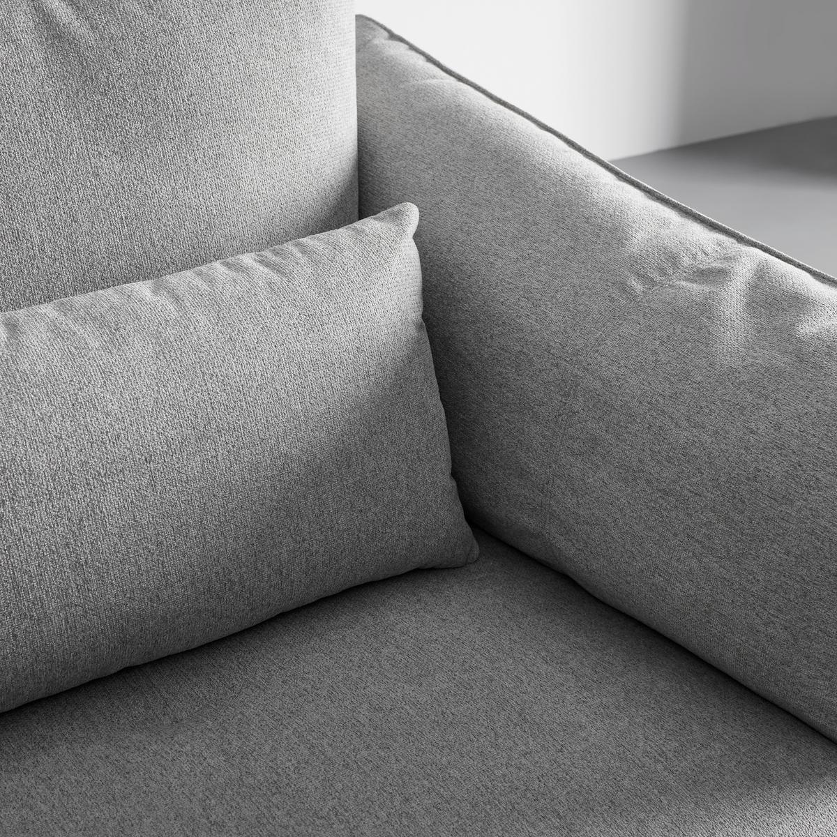 2-miestna pohovka s vankúšmi ELICIA sivá - čierna/svetlosivá, Modern, kov/drevo (205/88/92cm) - Bessagi Home