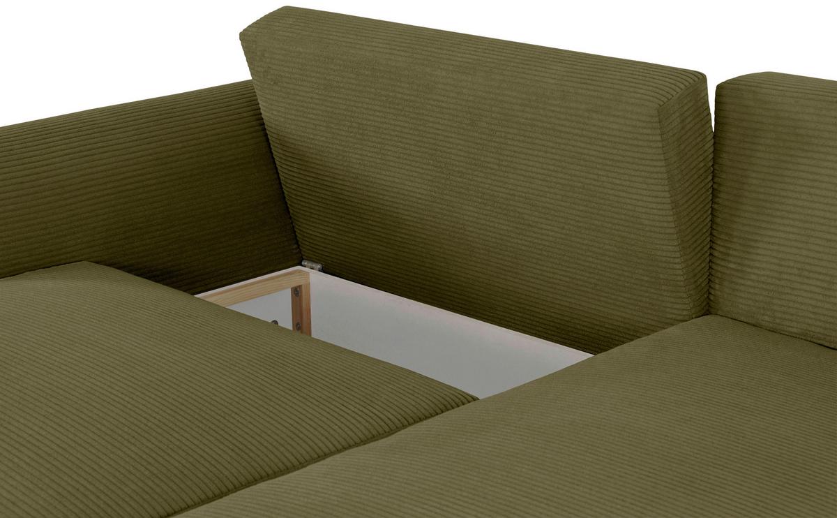 Ecksofa Joni Olivgrün S: 250 cm - Olivgrün, Design, Textil (250/151cm) - MID.YOU
