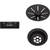 Ab- und Überlaufgarnitur Infino - Schwarz, MODERN (11,5cm) - Blanco