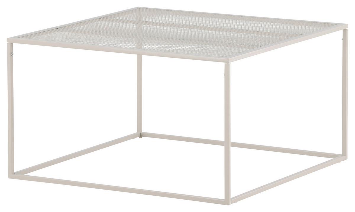 Couchtisch Netz - Beige, Design, Metall (80/80/45cm) - Livetastic