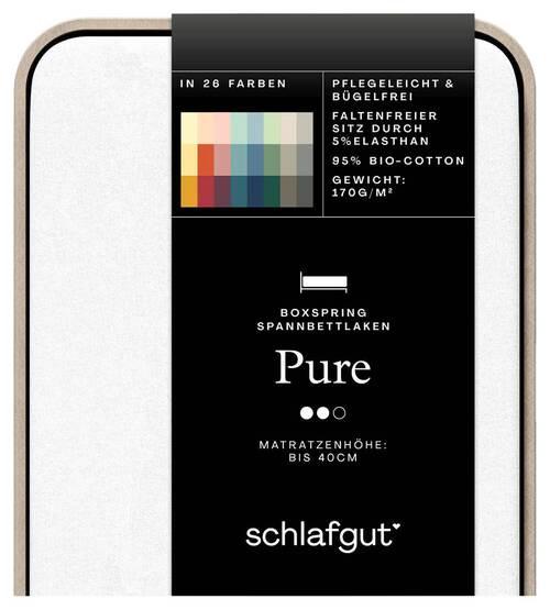 Boxspring-spannleintuch Pure Boxspring - Weiß, Basics, Textil (140-160/200-220cm) - Schlafgut
