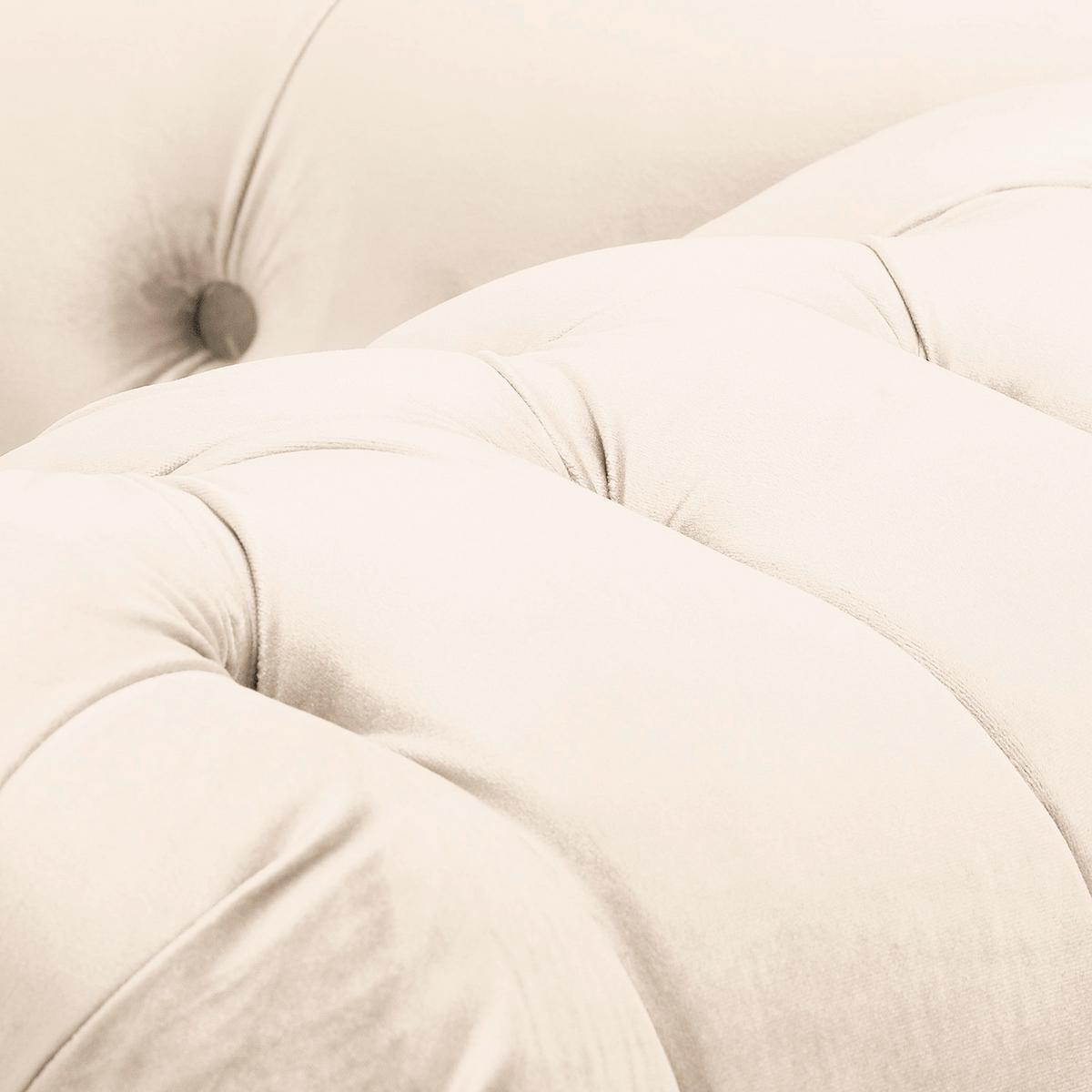 Récamiere Pako Creme B: 185cm - Creme/Braun, Design, Textil (185/93/75cm) - Livetastic