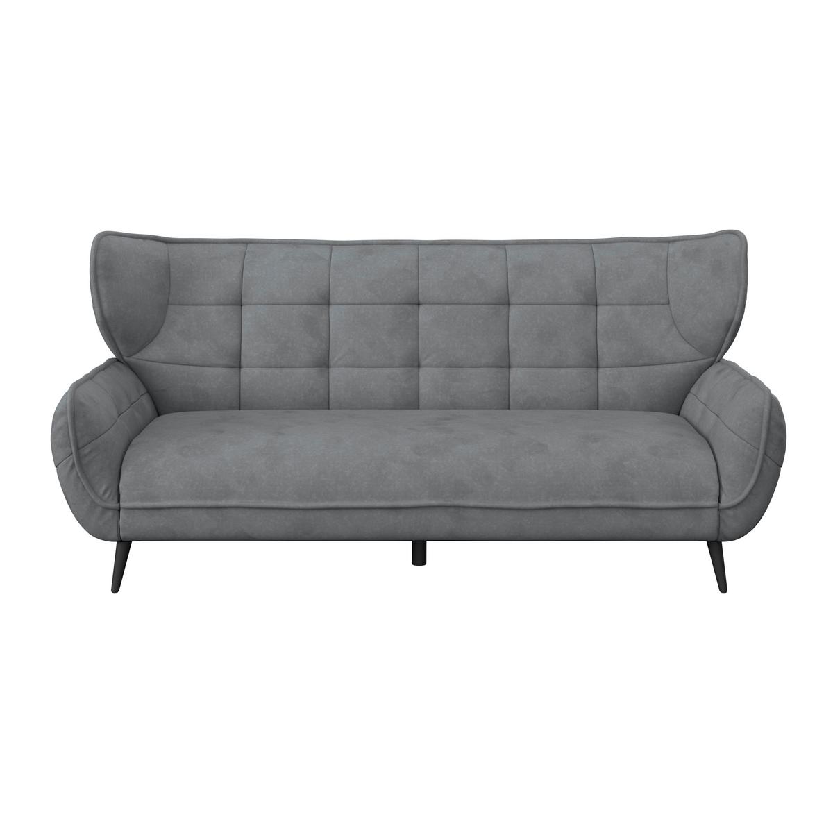 Trojmiestna pohovka PESCARA, antracitová - čierna/antracitová, Modern, textil (221/105/98cm)