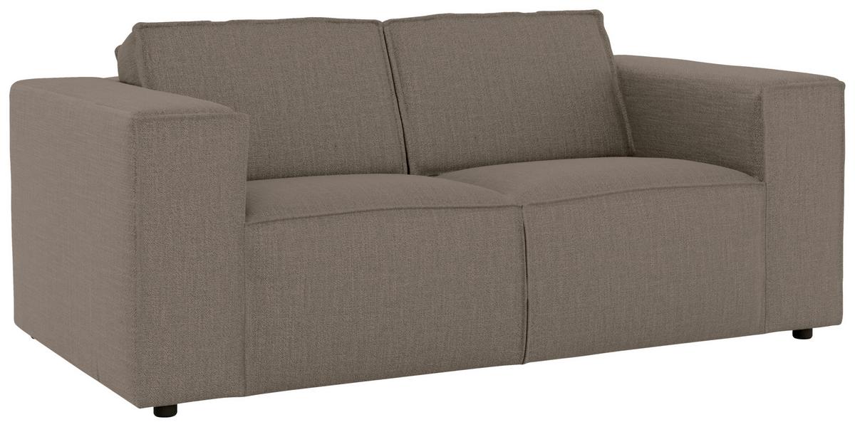 2-sitzer-sofa Dice Taupe/grau - Taupe/Schwarz, MODERN, Textil (185/80/102cm) - MID.YOU